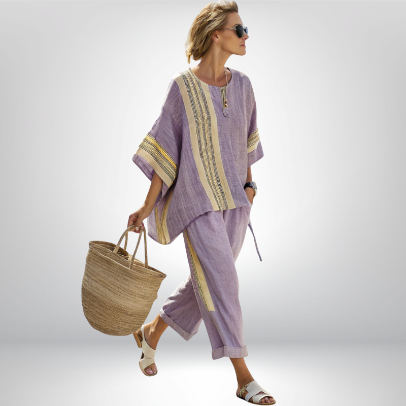 Daisy™ | Boho komplet w paski