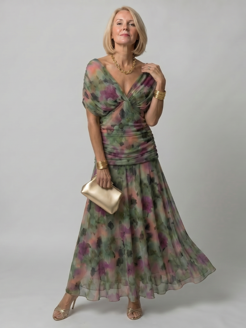 Evelina | Elegancka Sukienka Maxi na Jesień i na Wesele