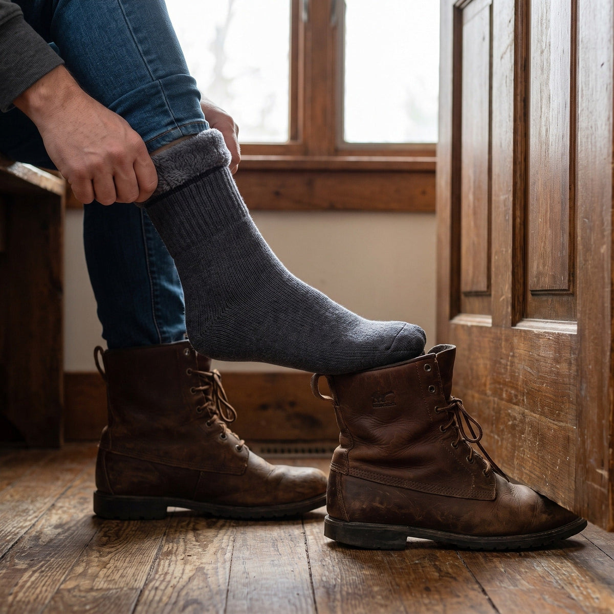 Skarpety termiczne unisex grube z pluszowym wnętrzem
