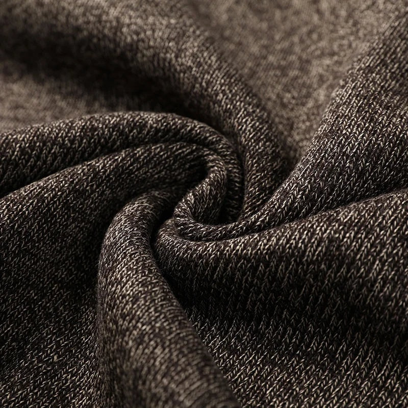 Sweter męski prążkowany ze stójką na zamek