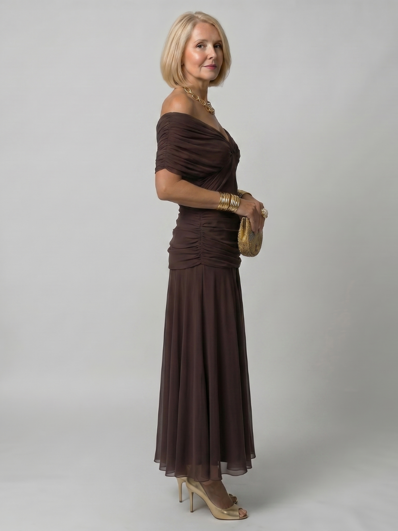 Evelina | Elegancka Sukienka Maxi na Jesień i na Wesele
