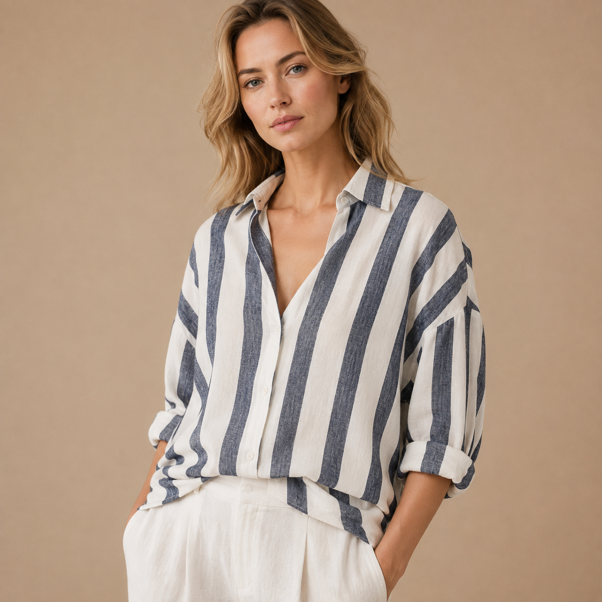 Salomea | Koszula damska oversize w paski