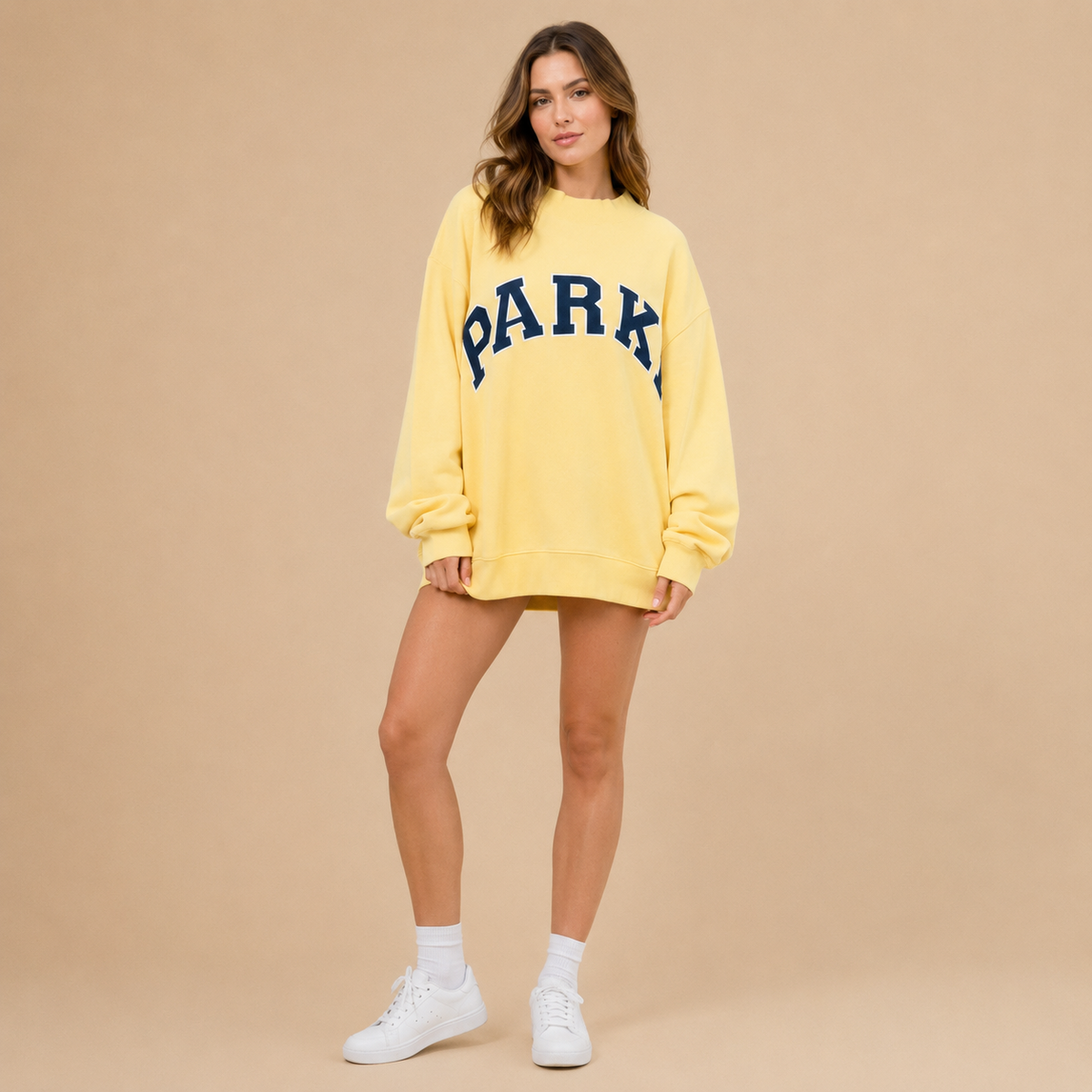 Gabriela | Bluza oversize z nadrukiem i długim rękawem