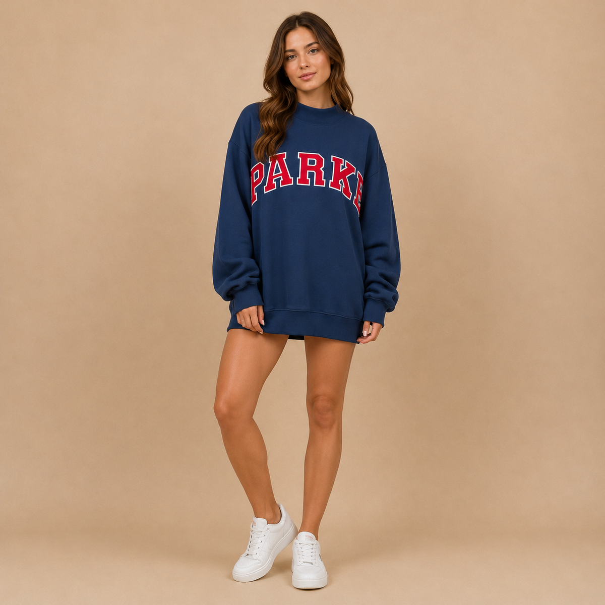 Gabriela | Bluza oversize z nadrukiem i długim rękawem