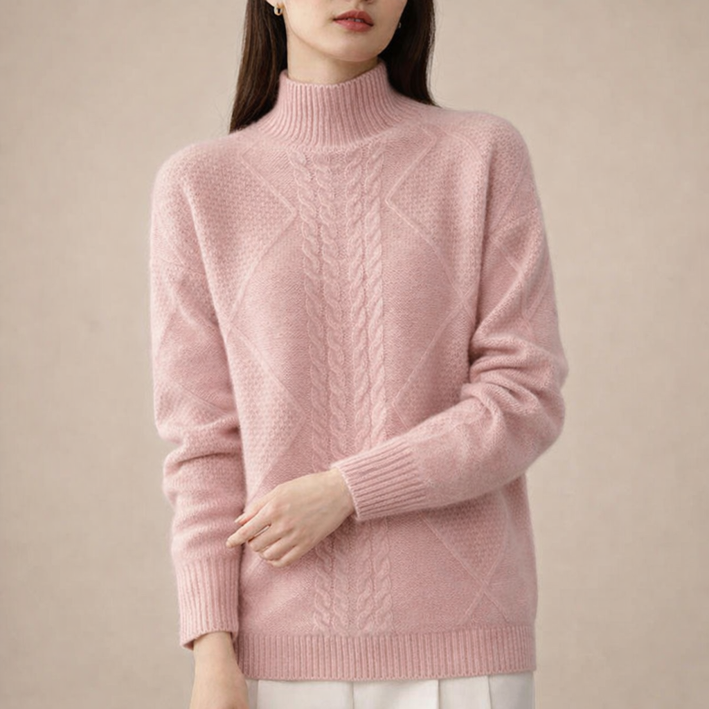 Lidia™ | Klasyczny Sweter z Warkoczowym Splotem