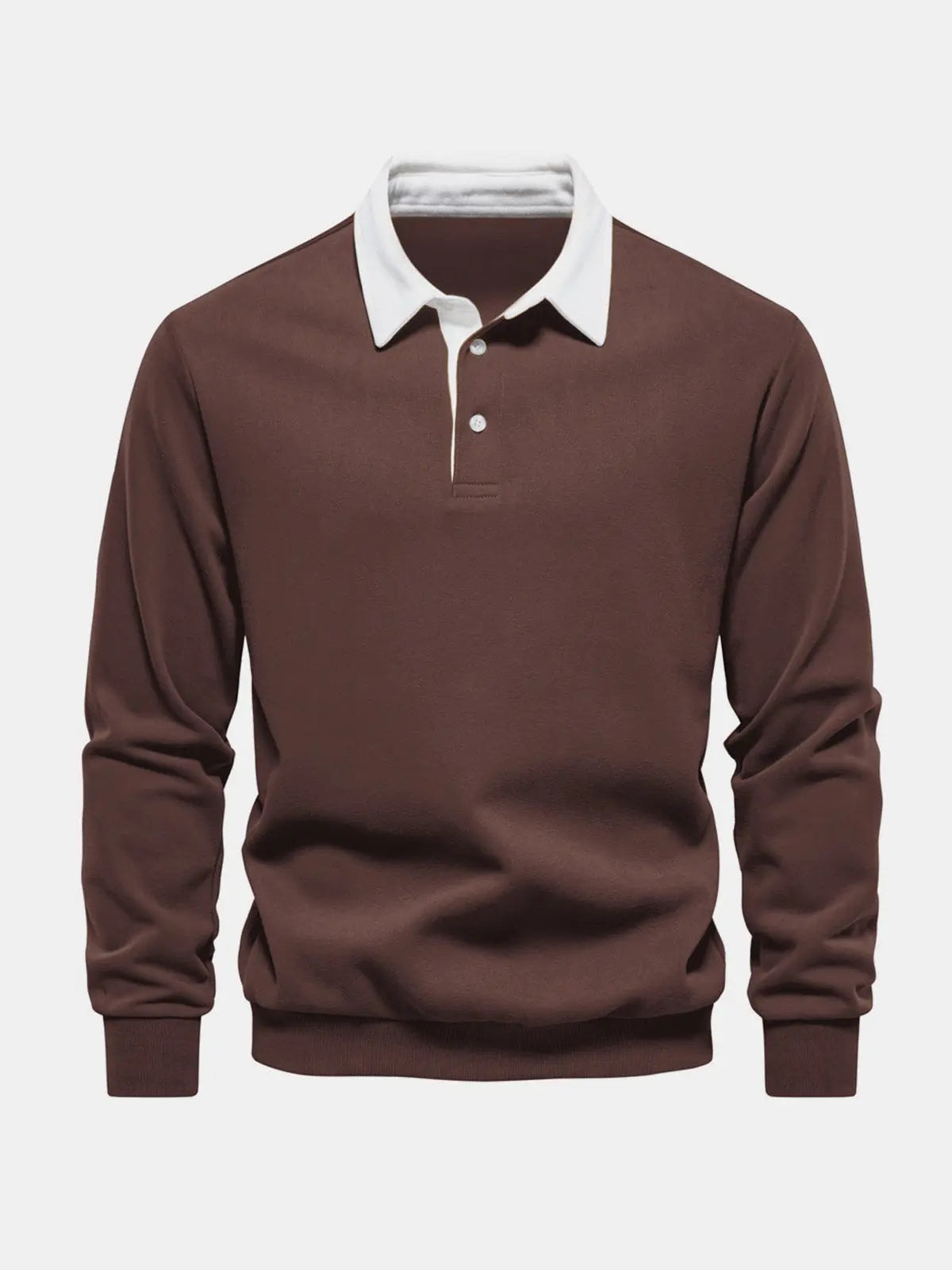 Bluza polo męska z długim rękawem i kołnierzykiem