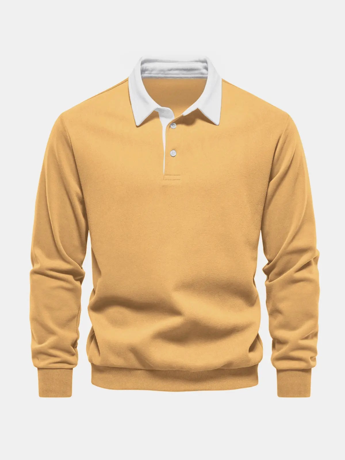 Bluza polo męska z długim rękawem i kołnierzykiem
