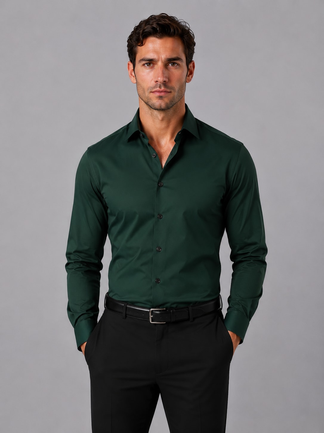 Koszula męska slim fit z długim rękawem