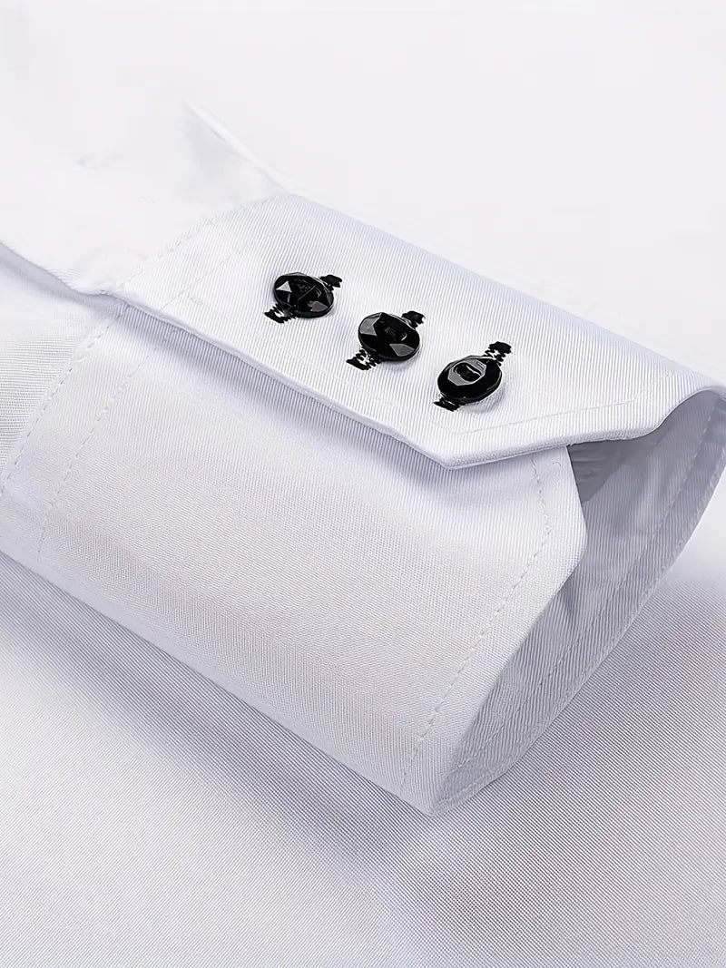 Koszula męska slim fit z długim rękawem i kołnierzykiem button