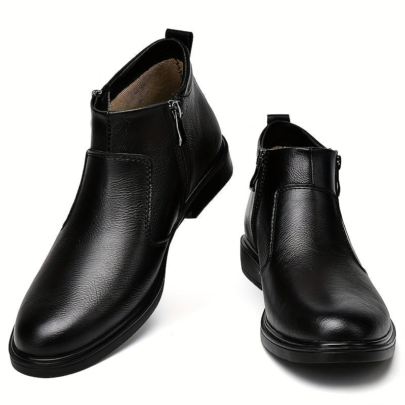 Męskie buty zimowe za kostkę z zamkiem bocznym