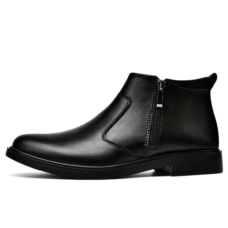 Męskie buty zimowe za kostkę z zamkiem bocznym